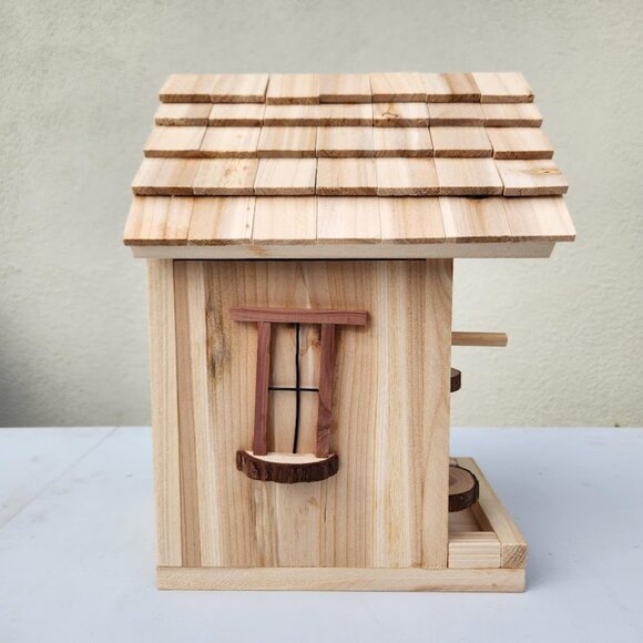 NEW HANDMADE Wooden Bird House Birdhouse Handbuilt Wood Garden Decor Spring Made - Picture 8 of 14